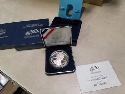 2009 Louis Braille Bicentennial Proof Silver Dollar With Box & COA - Image 1 of 4