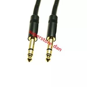 Cable de audio instrumento blindado TRS estéreo macho a 1/4"" macho de 1/4"" dorado - Imagen 1 de 1