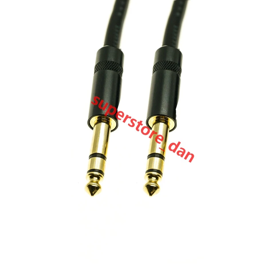 3-30ft 1/4" 6.35mm Stereo Male to Male TRS Shielded lot Instrument Audio Cable - Image 1 of 1
