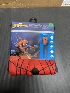 Boys Large 10-12 Spiderman Pajamas Thermal Underwear Baselayer Shirt Pants PJs - Picture 1 of 10
