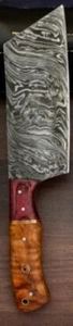 Handmade Damascus Steel Cleaver Chef Knife For Cutting Chopping & Mincing - Picture 1 of 2