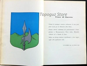 1957 LITHOGRAPHIE WAPPEN CONCO VICENZA KRIEGSKREUZ MILITÄRISCHER TAPFER - Bild 1 von 1