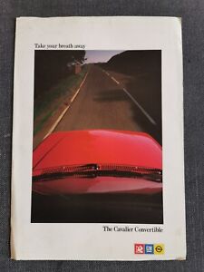 Vauxhall Cavalier Convertible brochure Nov 1985 UK market