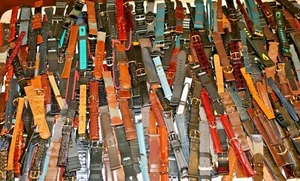 lot of 100 Assorted Genuine Leather watch bands and plastic for sport watch - Picture 1 of 12