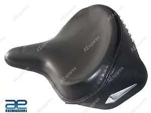 Single Rider Solo Saddle Seat Black For Harley Davidson Vintage Bike AES - Foto 1 di 5