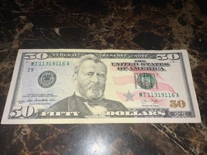 5 Of A Kind. 50 Dollar Bill Fancy Number 2013 - Picture 1 of 4