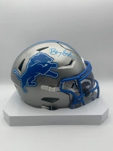 Casco midi Speedflex autografiado por Barry Sanders Detroit Lions con certificado de autenticidad Schwartz - Imagen 1 de 4