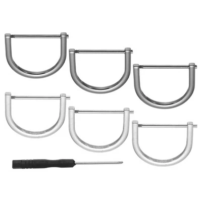 8 Piezas Anillos en D de 1-1/2" Grillete Herradura Forma de U Anillo en D Plateado/Negro Foto 1 de 4