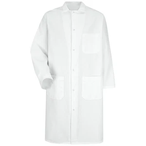 Red Kap Gripper-Front Butcher Frock with Interior Pocket - Picture 1 of 3