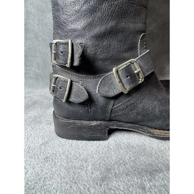 Botas de Ingeniero Frye Veronica Altas de Cuero Negro con Cremallera Trasera 77551 para Mujer 5.5B Foto 1 de 4