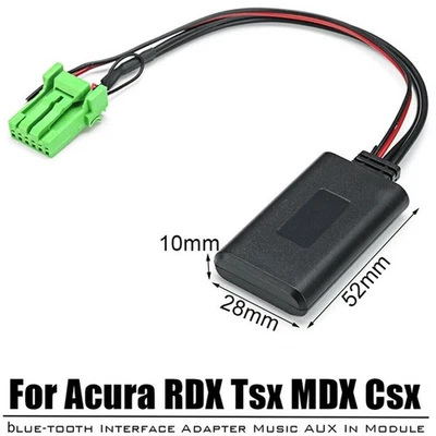 Adaptador de interfaz Bluetooth de 6 pines módulo auxiliar de música para Acura RDX Tsx MDX Csx Foto 1 de 4
