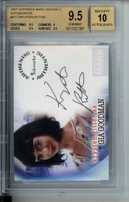 2007 Veronica Mars S2 Autograph Krysten Ritter as Gia Goodman Auto BGS 9.5/10 - Image 1 of 2