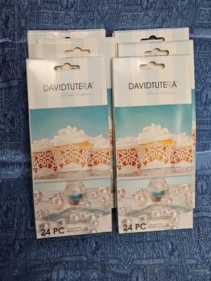 NEW 6 Boxes David Tutera Laser Cut White Cupcake Wraps 144 Total ~ Wedding/Party - Image 1 of 4