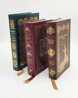 The Easton Press Poems of Emily Dickinson Leather Huckleberry Finn Twain & More - Image 1 of 4