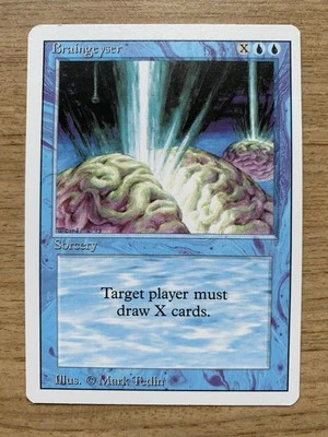 MTG: MAGIC THE GATHERING : REVISED 3ED : RARE : BRAINGEYSER : UNPLAYED MINT / NM - Image 1 of 4