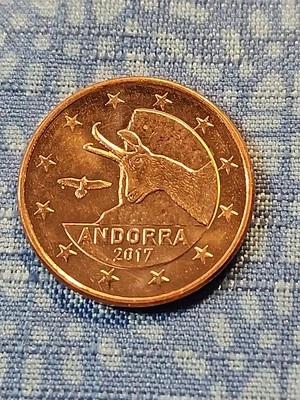 安道尔 5 美分 2017 KM # 522 未流通-U。 S. 卖家-免运费-ItemD15 — 第 1/2 张图片