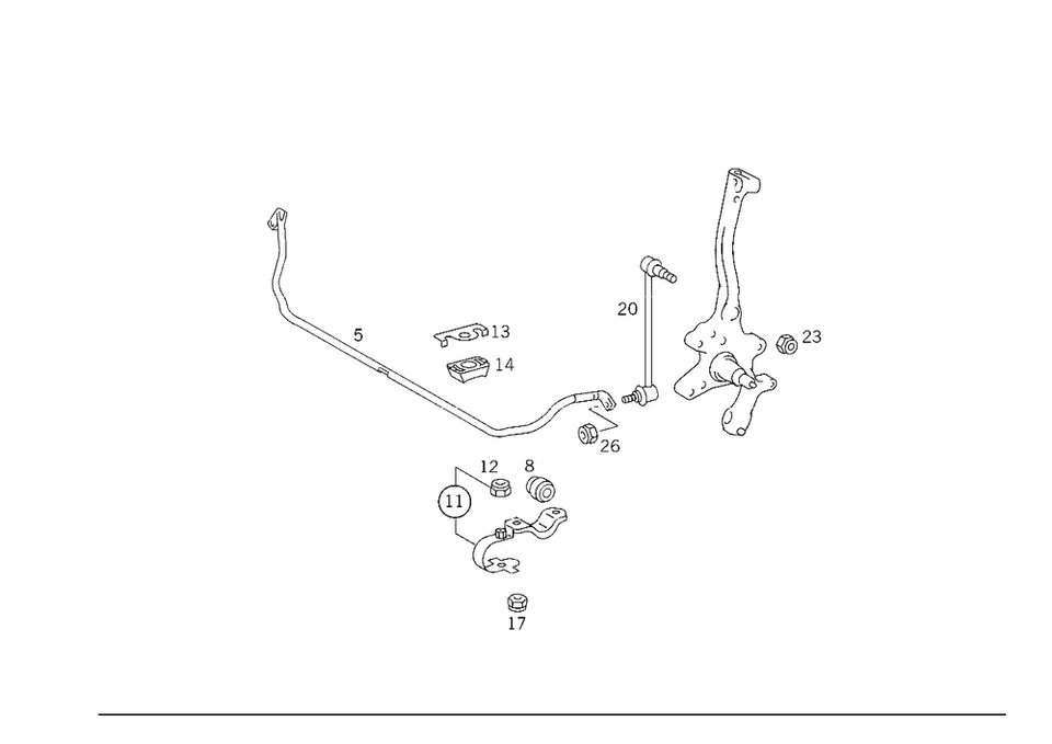 Genuine Mercedes-Benz Rod 140-320-12-89 - Image 1 of 1