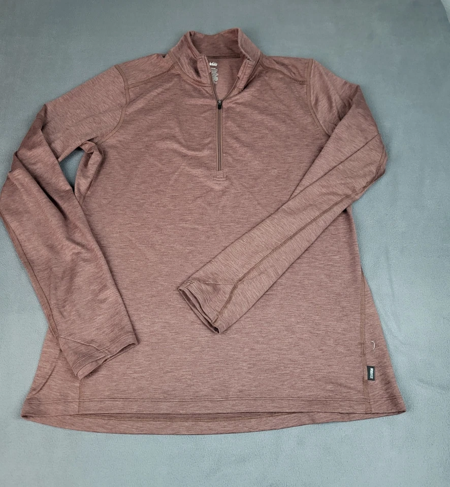 REI кооператив четверть молнии женщин большой красный легкий открытый эластичной Gorpcore ходьбы - Изображение 1 из 4