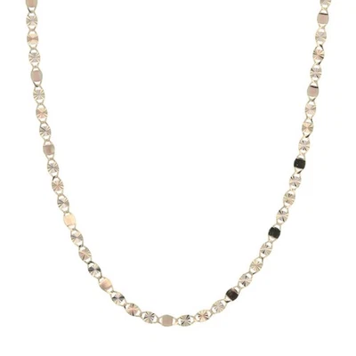 Collar de cadena de anclaje de corte de diamante de 2,6 mm de oro multitono de 14 k de 3,38 gramos Foto 1 de 4