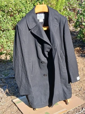 GWOT ERA US NAVY ENLISTED OVERCOAT PEACOAT NOS w/ TAGS SIZE 50 XLONG - Image 1 of 4