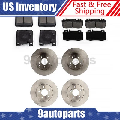 Rotores de freno delanteros y traseros + pastillas de freno para Mercedes-Benz CLK320 1998 1999 Foto 1 de 4