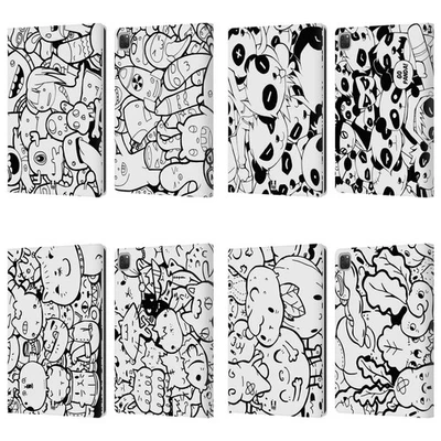 HEAD CASE DESIGNS DOODLE GALORE LEATHER BOOK WALLET CASE COVER FOR APPLE iPAD - Image 1 of 4