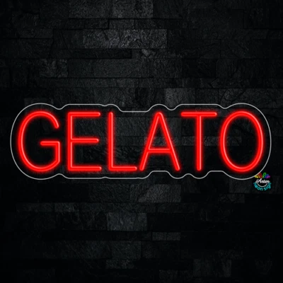 Letrero de neón LED Gelato 24"L x 7"H #32311 Foto 1 de 3