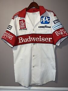 VINTAGE BOBBY RAHAL OPEN CART BUDWEISER  BEER PIT CREW SHIRT JERSEY INDY 500