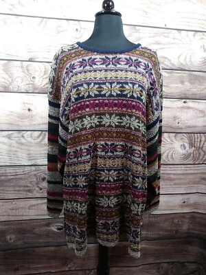 NUEVO Suéter para Mujer The Avenue Cuello Redondo 2X ~ Azul, Rosa, Verde, Amarillo  Foto 1 de 4