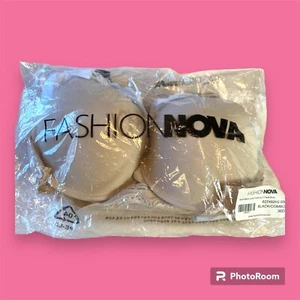 NIB 36D Fashion Nova 2 Pack Both Ways Lace Back Push Up Bra Tan Black Adjustable - Picture 1 of 5