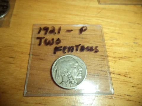 1921-P BUFFALO NICKEL TWO FEATHERS  XF Cover