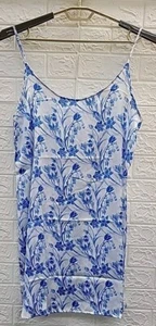 New Kenny Flowers Sleeveless Weightless Pajama Dress Blue/White Size L/XL - Picture 1 of 6
