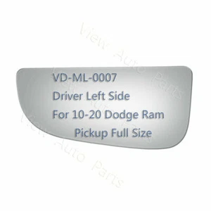 Lower Mirror Glass Towing For 2012-2020 Ram 1500 2500 3500 Driver Left Side LH - Picture 1 of 12