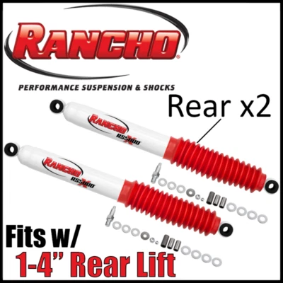 Par de amortiguadores traseros Rancho RS5000X 1980-1996 Ford F-150 4x4 con elevación de 1-4" Foto 1 de 3