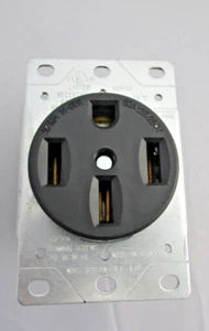 Receptáculo de montaje empotrado Eagle 50A 125V 250V NEMA 14-50R - Imagen 1 de 4