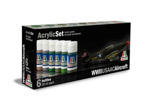 Colori Acrilici - Acrylic Colors Paint Set WWII Usaac Aircraft 438AP ITALERI - Foto 1 di 1