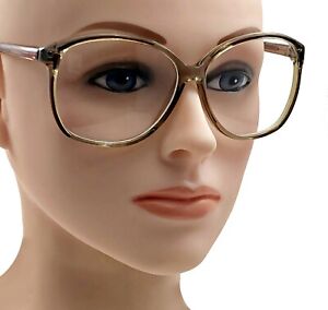 NWT Women Large Retro Clear Lens Glasses Felicity Fashion Style Oversized Frame