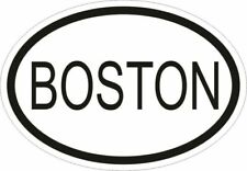 BOSTON CITY Oval Flag Vinyl Sticker Vinyl Decal wall, car, office, window helmet