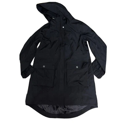 Nuevo con etiquetas Abrigo de lluvia DKNY negro para mujer totalmente forrado pequeño Foto 1 de 3