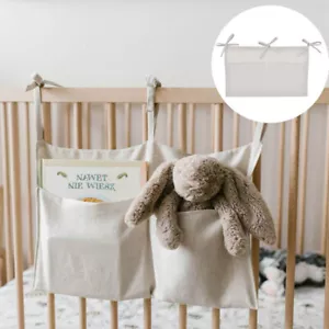 Bedside Storage Bag Diaper Pockets Bedside Bed Rails Baby Crib Hanging Bag - Picture 1 of 16