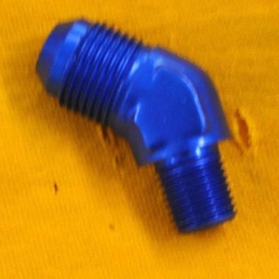 45 Degree Adapter 4 AN to 3/8 NPT Fitting Foto 1 de 4