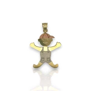 Little Boy Pendant - 10K Yellow Gold - Picture 1 of 2