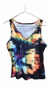Delilah Wear Collection Sleeveless Tie Dye V-Neck Tank Top - Women’s Size S - Picture 1 of 3