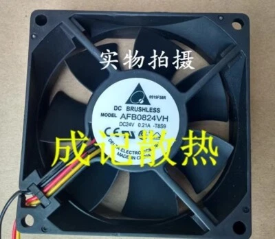 DELTA AFB0824VH DC24V 0.21A 80*80*25MM 3-Wire Axial Cooling Fan - Image 1 of 2