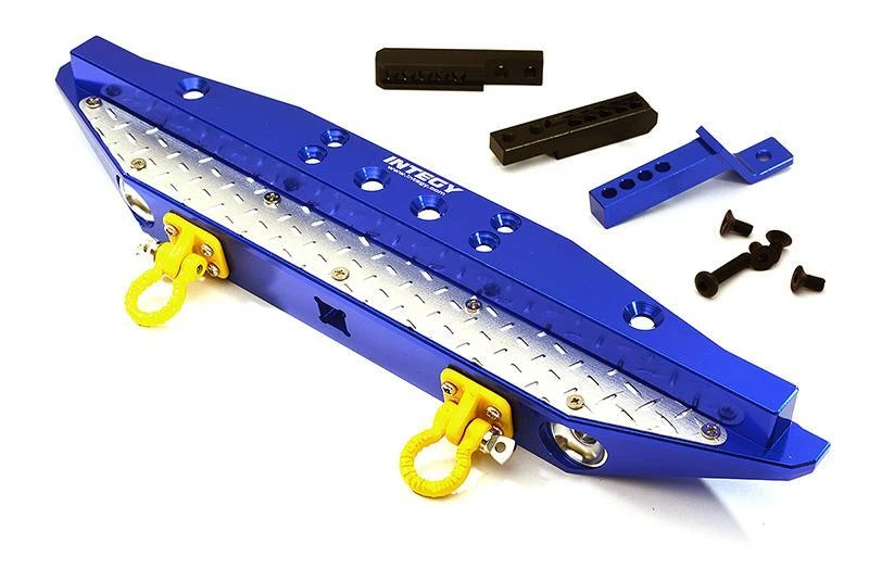 Realistic Rear Alloy Bumper for Traxxas TRX-4 w/ 43mm Mount - Blue - Image 1 of 1