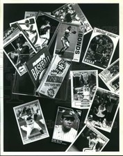 1993 Press Photo Card-collecting - An array of collectible baseball cards