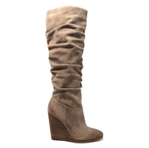 Charles by Charles David Womens Helsinki Suede Tall Wedge Boots Shoes Sz 10 - Picture 1 of 12