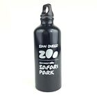 San Diego Zoo Safari Park Black Aluminum Water Bottle Gorilla Face Logo