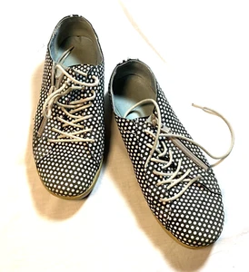 Cloud Aika 6 schwarz weiß gepunktet Leder Spitze/Reißverschluss Sneaker Schuhe Portugal - Bild 1 von 5