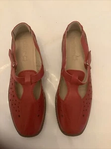 Hotter Womens Red Mary Jane Shoe Size 6 - Picture 1 of 7